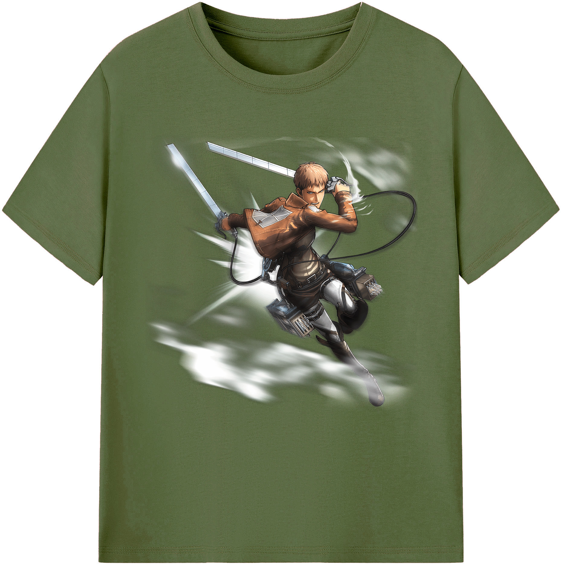 （画像用） 進撃の巨人 ジャン・キルシュタイン Attack on Titan Jean Kirstein 綿100％半袖Tシャツ（フロントプリント）